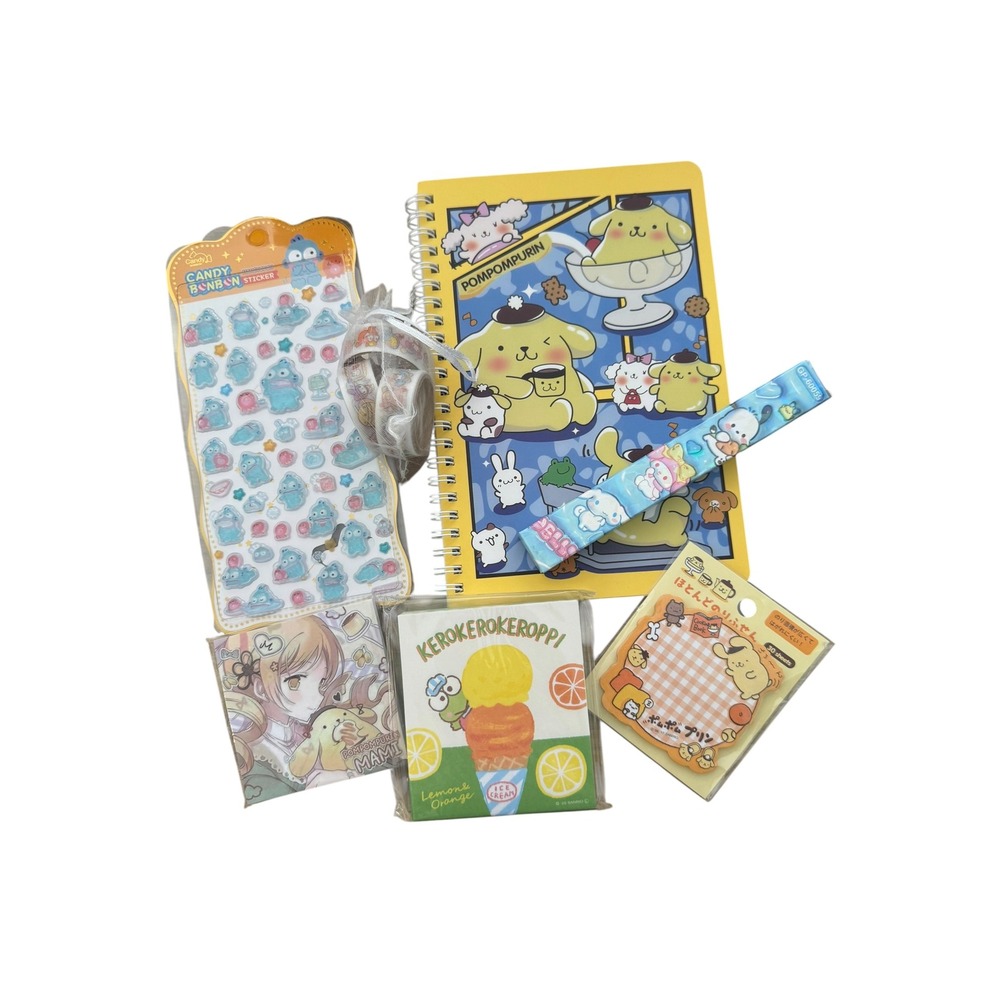 Sanrio Stationery Bundle Pompompurin Hangyodon Keroppi
